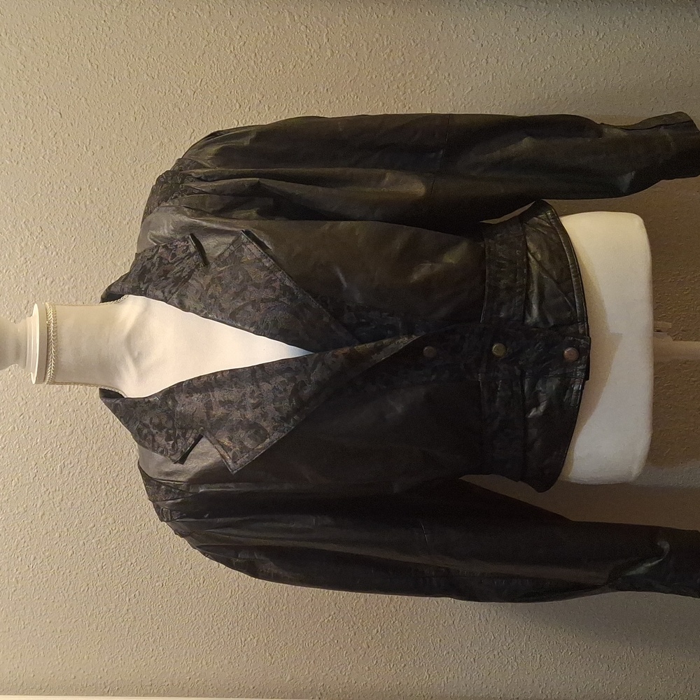 Detailed Black Leather Jacket